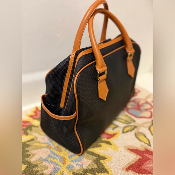 YVES SAINT LAURENT Vintage YSL PVC/Canvas Top Handle Boston Bag - Black/Brown - Picture 6 of 16